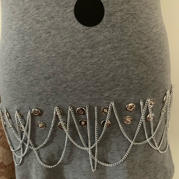 Moschino Couture Milano ! Grey T-shirt new with tags size USA 4 - Picture 2 of 14